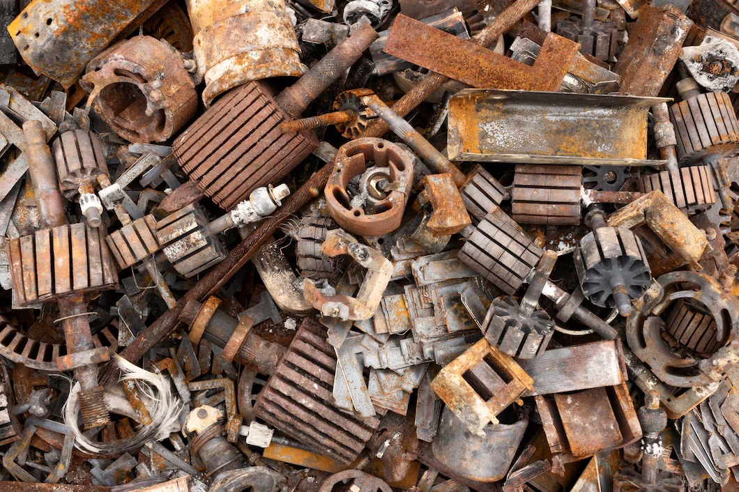 Scrap materials ready for recycling